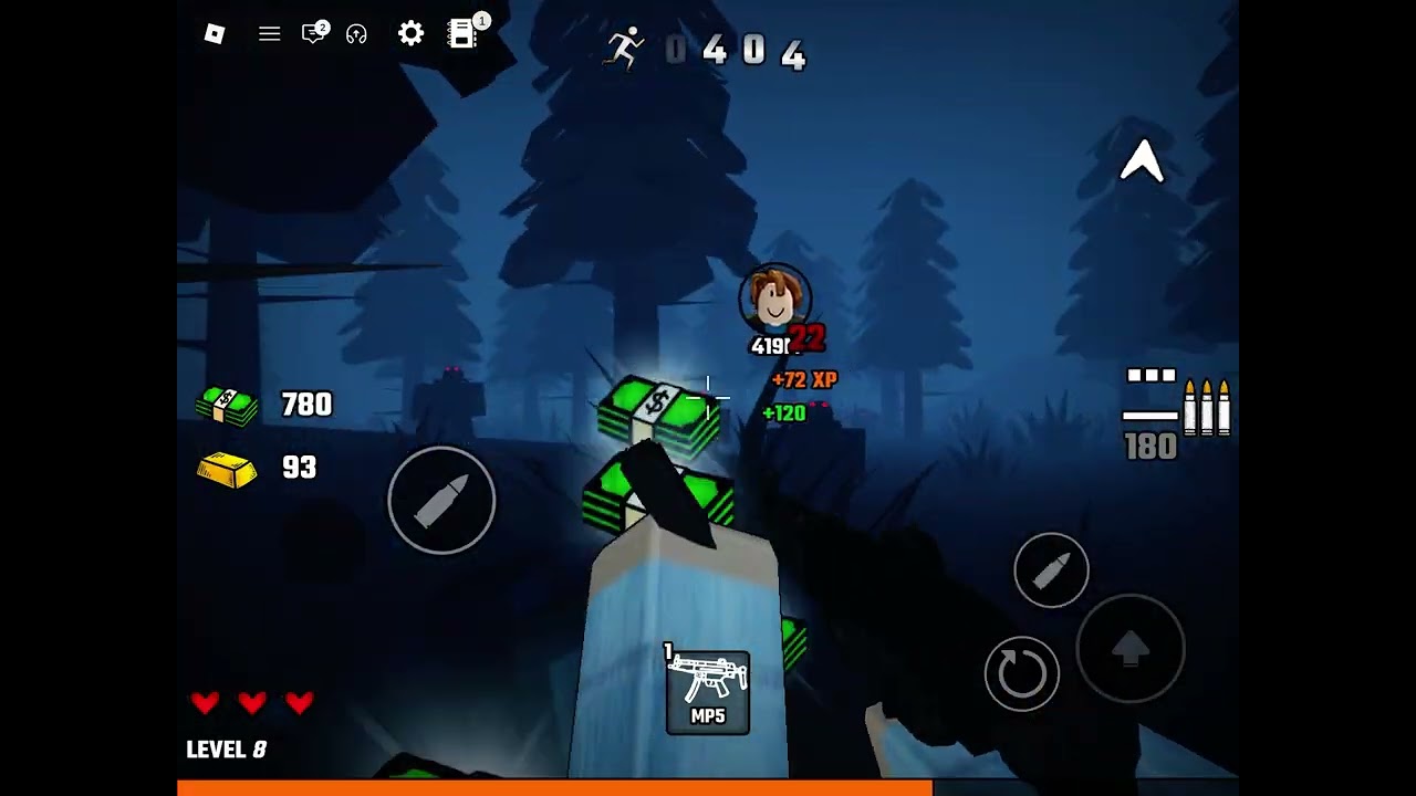 Playing the game Last Run on Roblox