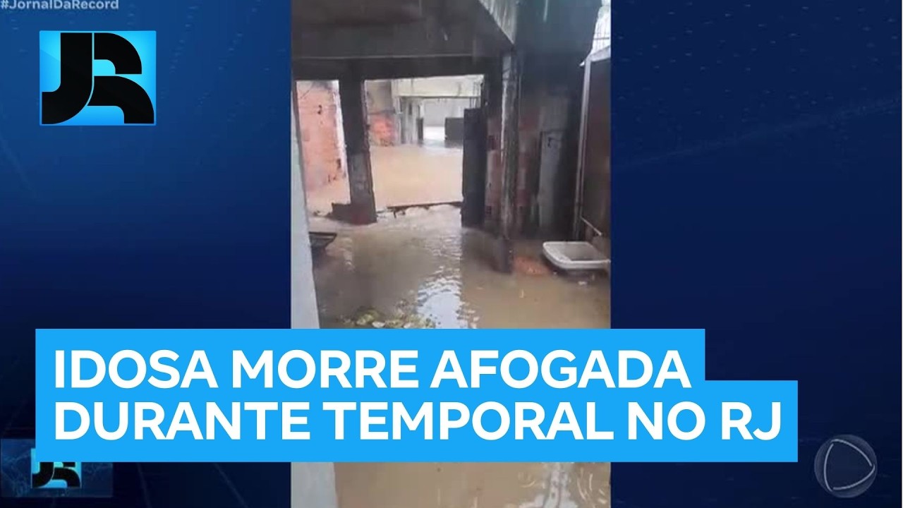 RJ: chuva forte derruba muro e idosa de 85 anos morre afogada em São João de Meriti
