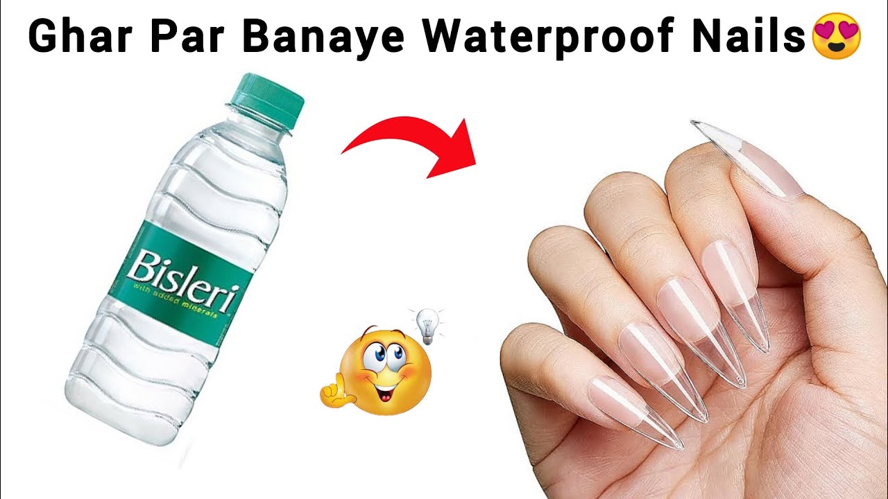 DIY Homemade Waterproof Nails 😍/how to make fake nails/diy homemade nail extensions/homemade nails
