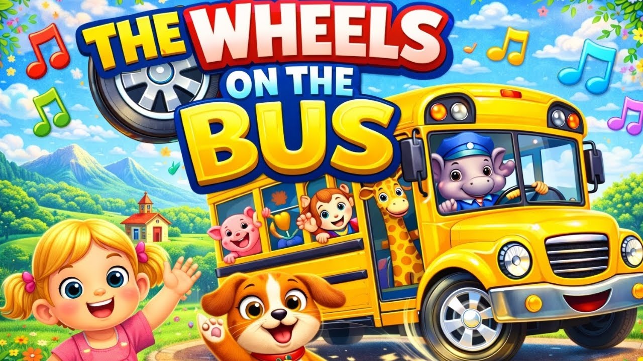 Колеса на автобусе – Волшебная поездка по городу ⭐+ Другие детские стишки и песенки #wheelsonthebus