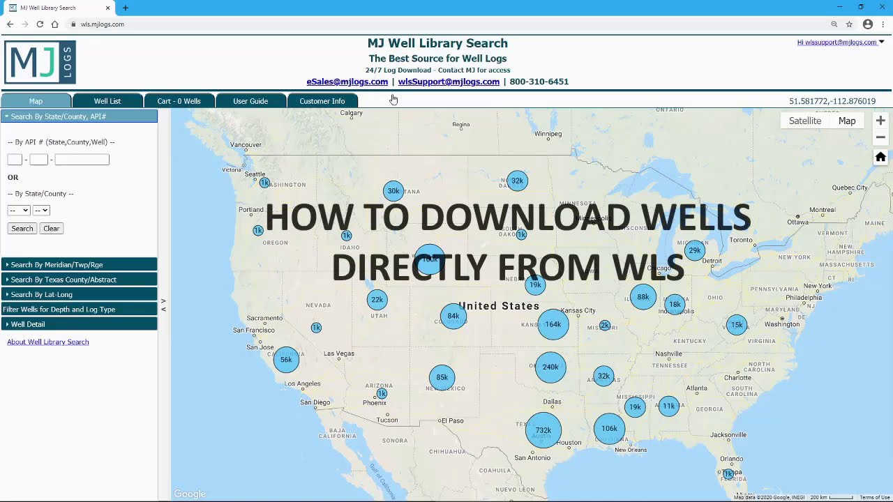 MJ WLS (Well Library Search) Download Well Logs 24/7