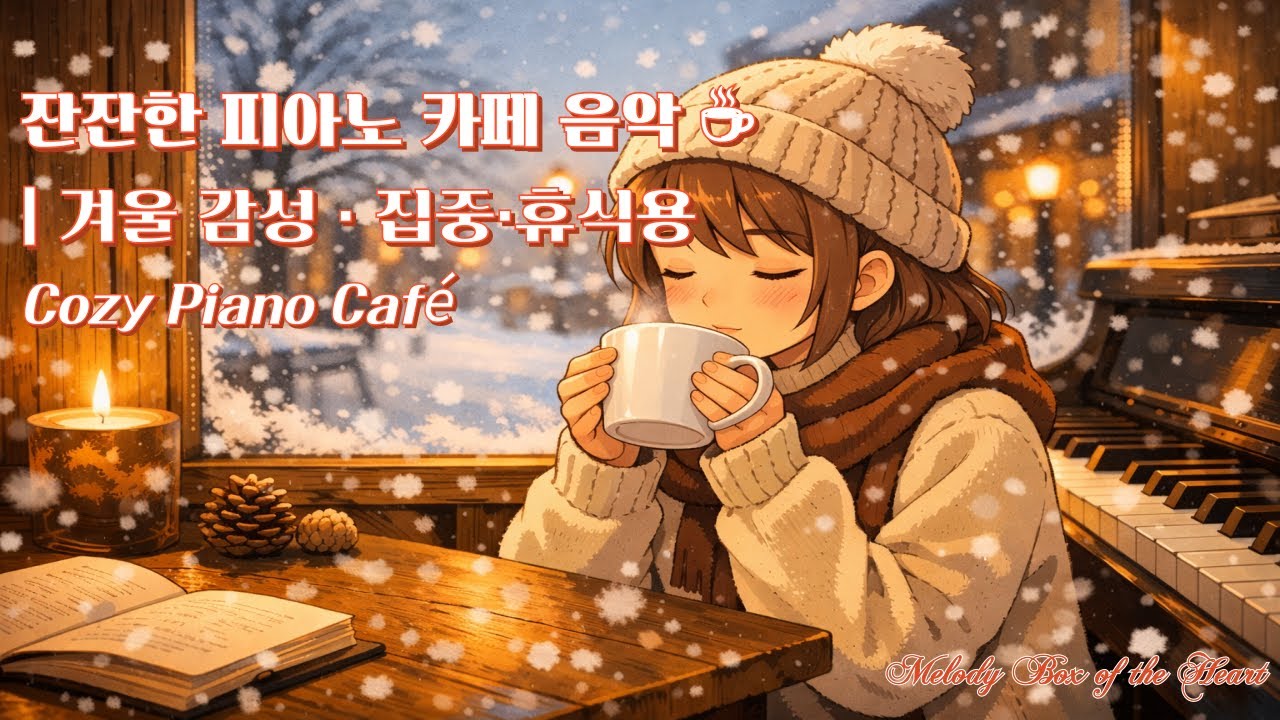 [cafe playlist] 잔잔한 피아노 카페 음악 ☕ | 따뜻한 겨울 감성 · 집중·휴식용 |Cozy Piano Café#힐링음악 #카페 감성 BGM