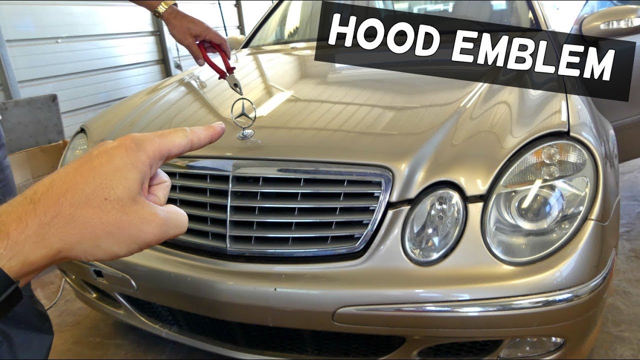 MERCEDES W211 HOOD EMBLEM REPLACEMENT REMOVAL