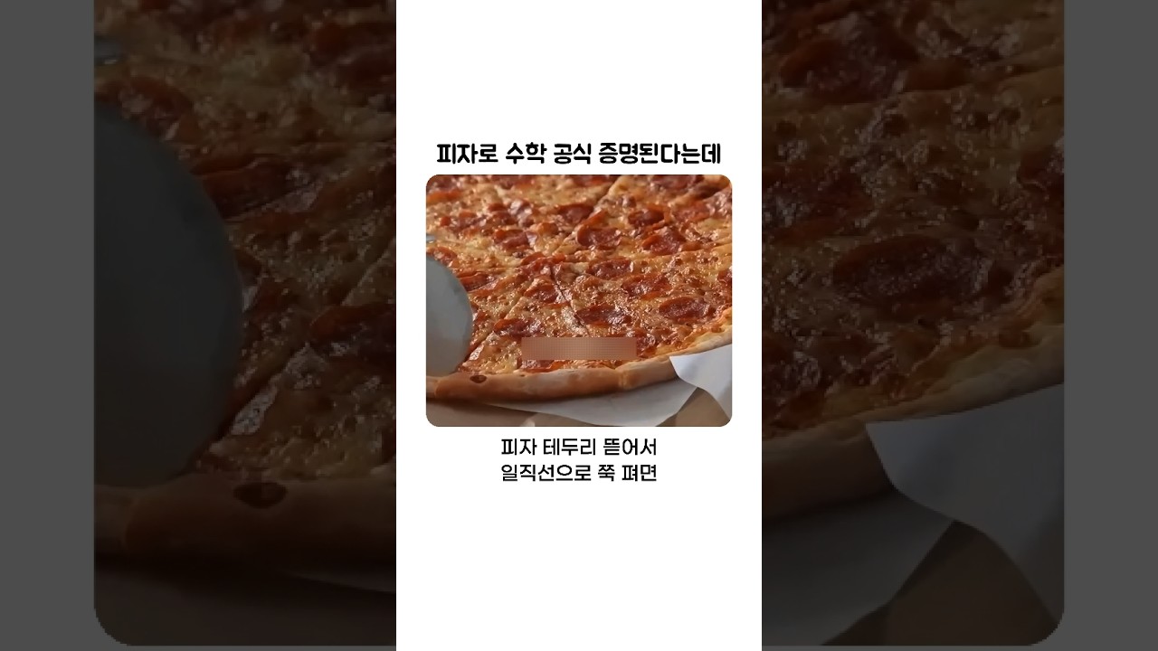 피자로 수학 공식을 증명할 수 있다는데