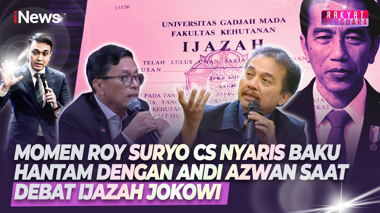 Roy Suryo Cs Nyaris Baku Hantam dengan Andi Azwan, Saling Ejek dan Menertawakan saat Debat Ijazah