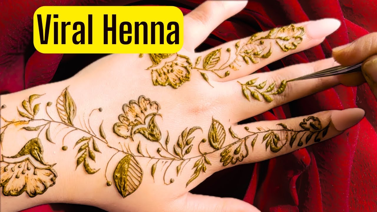 Glamorous Mehndi Design | Bail Henna Design | Easy Festive Henna | Stripe Henna