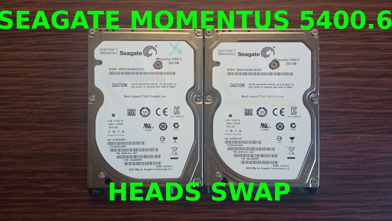 Seagate Momentus 5400.6, замена головок