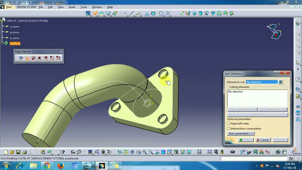CATIA  V5  SURFACE DESIGN TUTORIAL