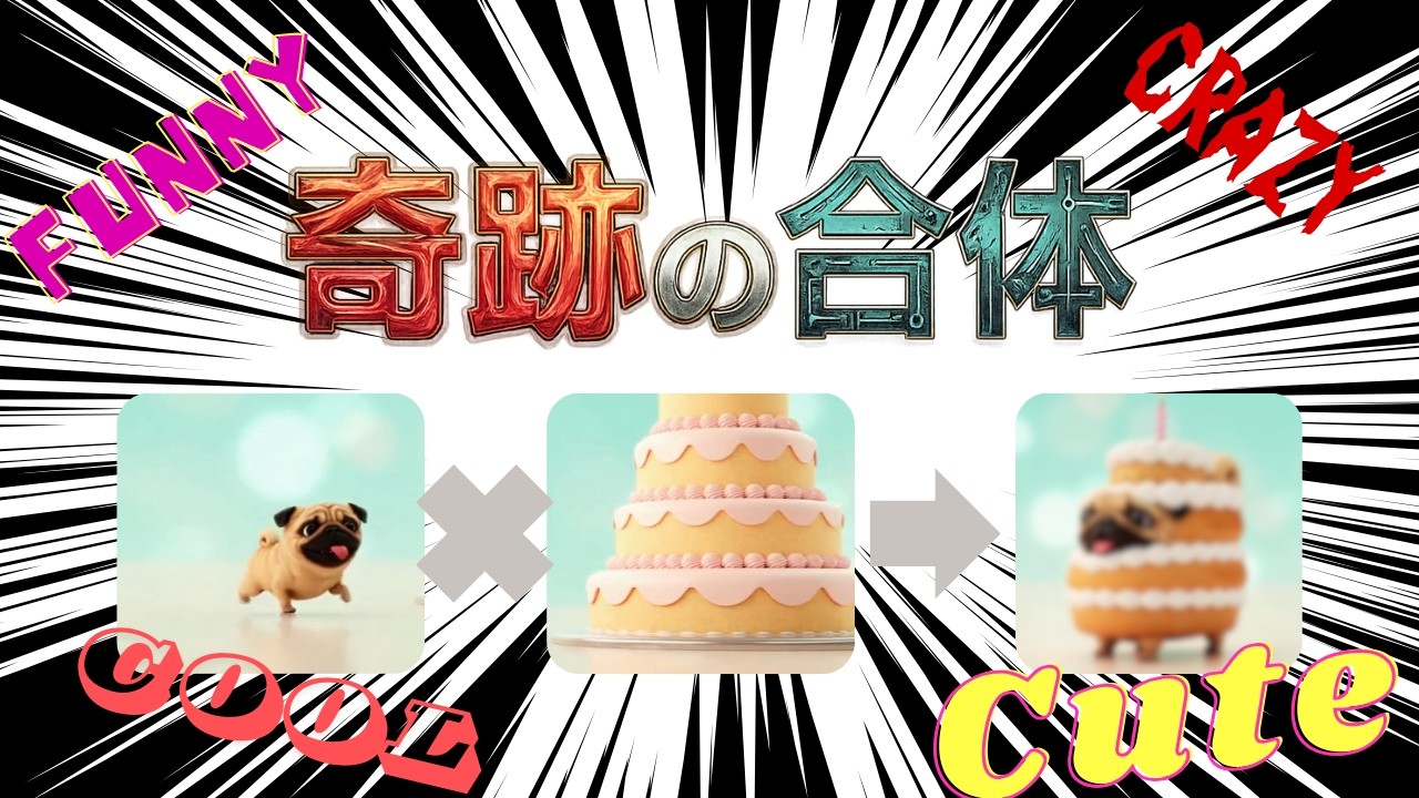 【AI動画】奇跡の合体_その1