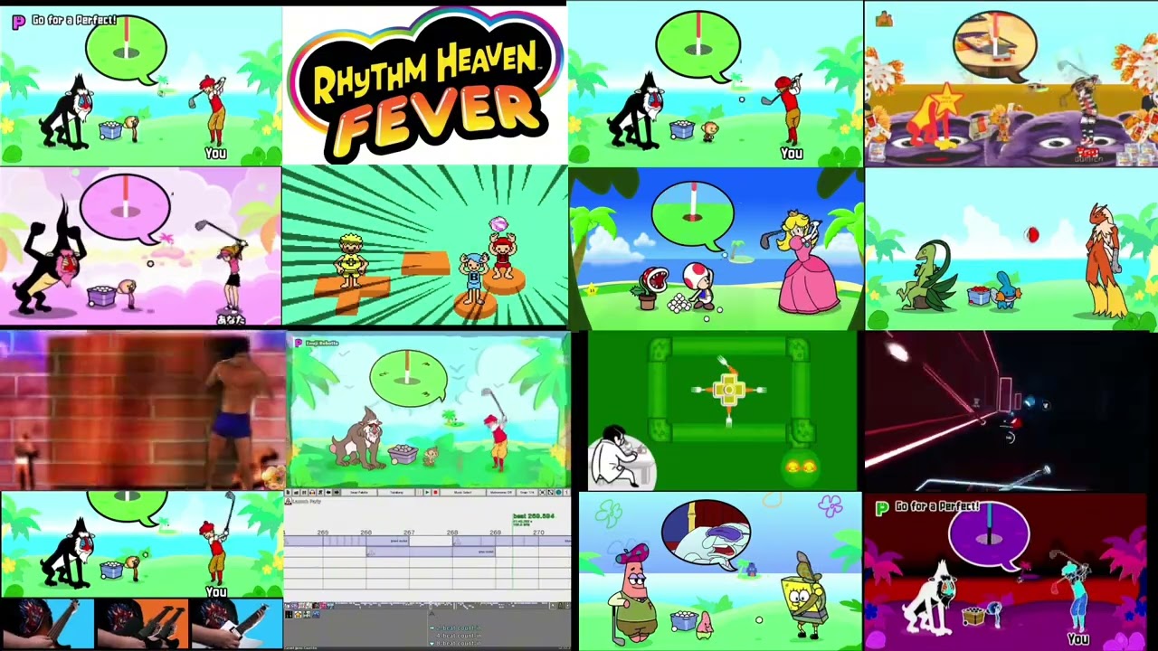 Rhythm Heaven Fever Remix 10 but it’s a super parison mashup