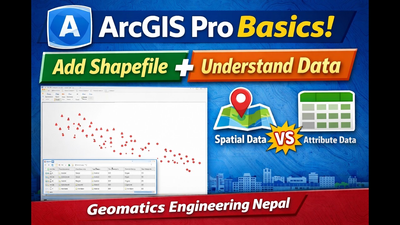 ArcGIS Pro Basic Tutorial | Add Shapefile, Folder Connection & Understand Spatial vs Attribute Data