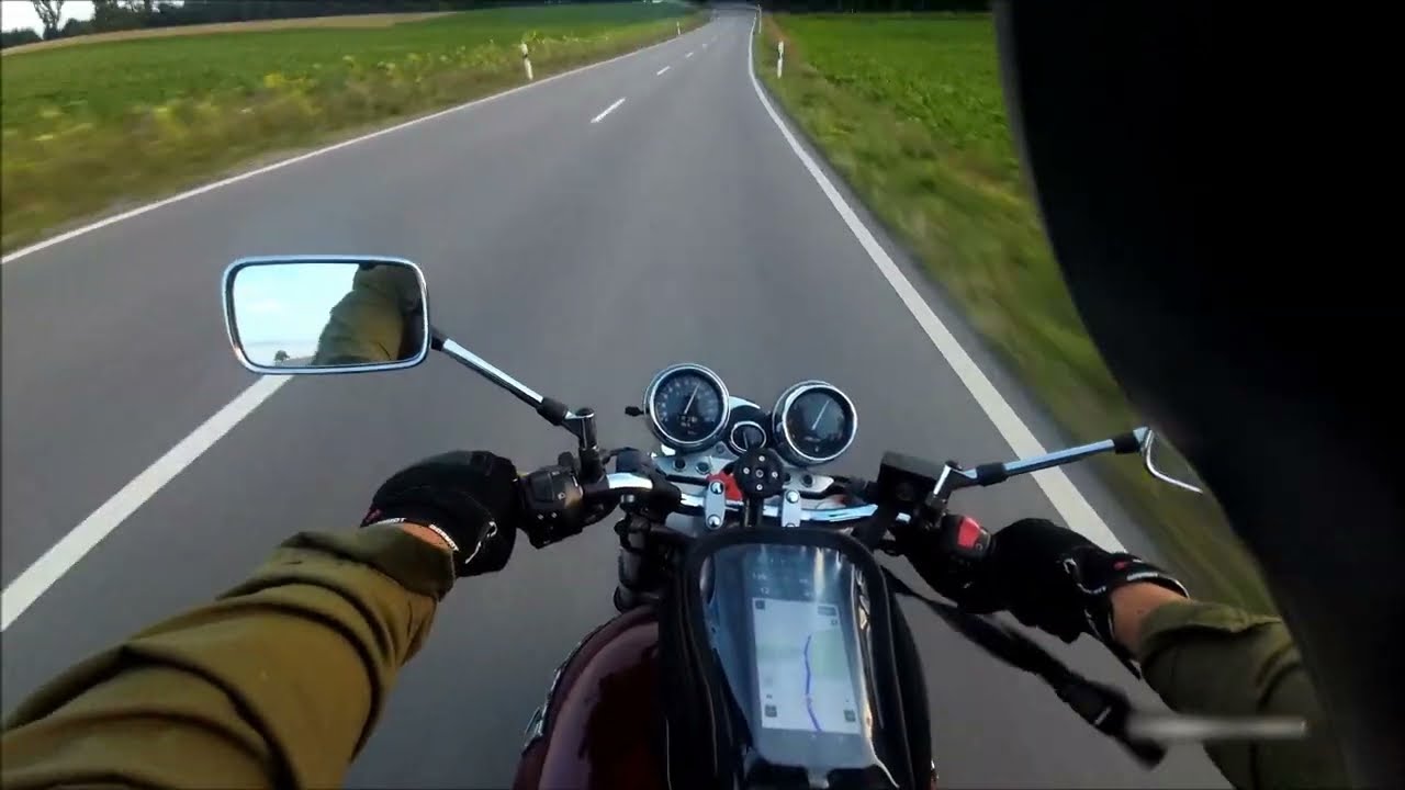 kleine Runde mit der Suzuki GSX 750 AE Inazuma, aufgenommen mit  der Sena 10C Evo