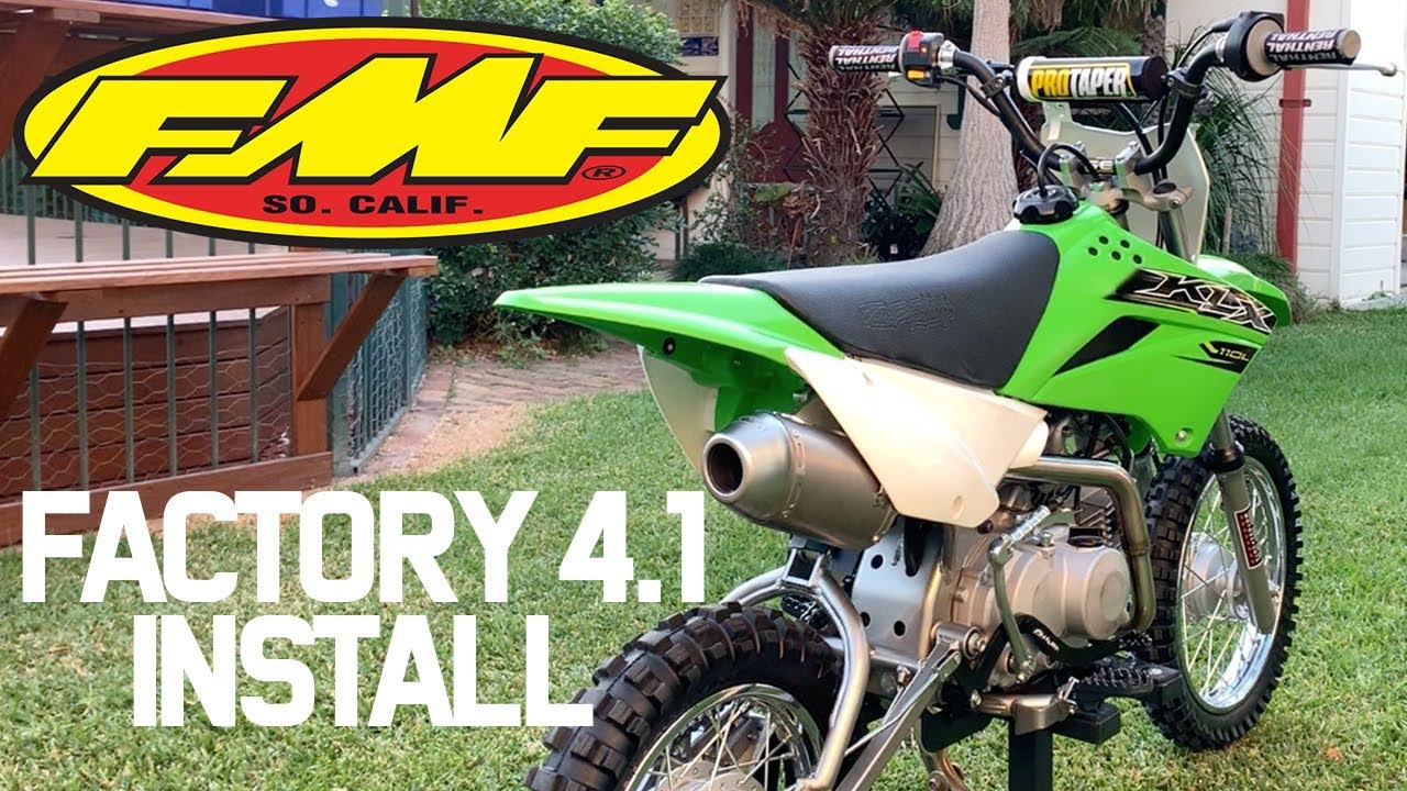 KLX110L - FMF Factory 4.1 Install