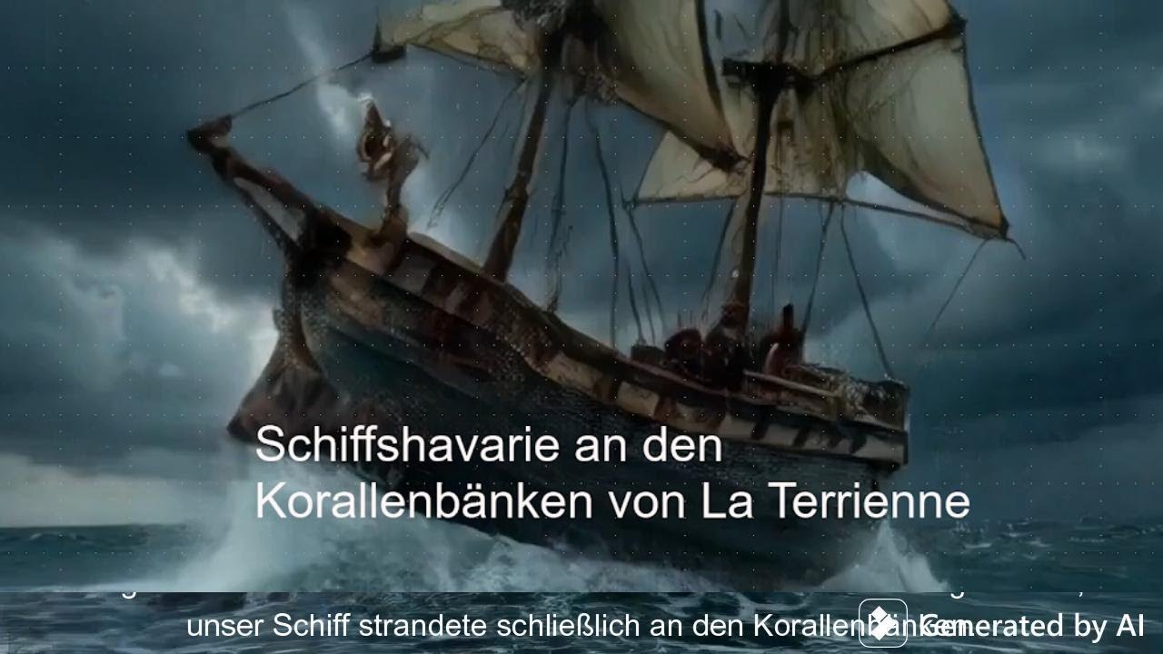 Schiffshavarie an den Korallenbänken vor Hispaniola