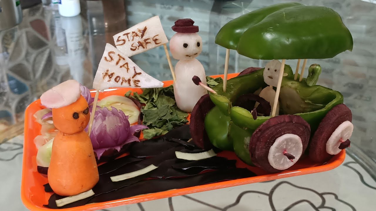 #Cookamma Salad Decoration | Vegitable salad decoration | Lotus decoration