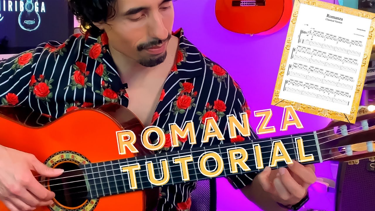 Как играть романсы (испанский романс) с табулатурой | Урок игры на испанской классической гитаре ...