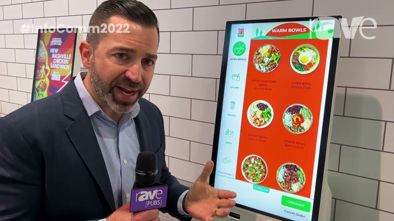 InfoComm 2022: Samsung Shows a Point-of-Sale Digital Signage Restaurant Kiosk With Grubbrr Software