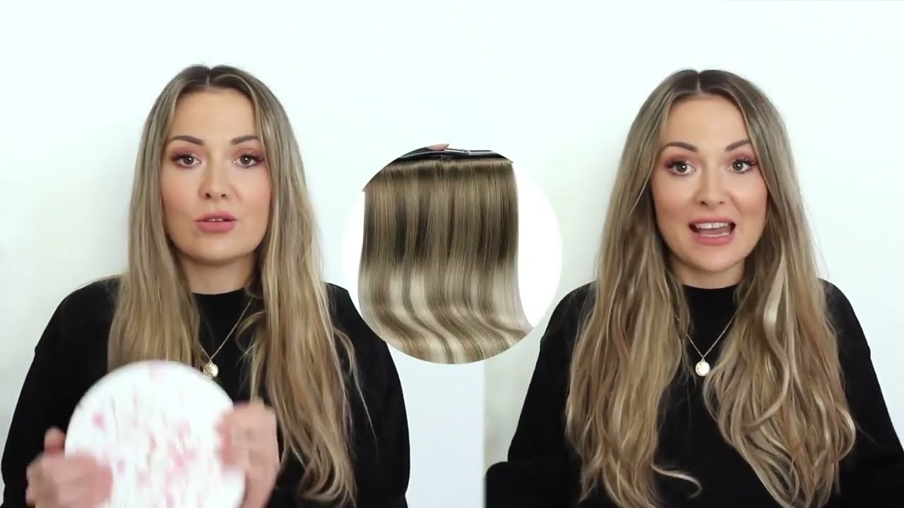 Bleach Blonde Balayage Double Drawn 160g Clip in Hair Extensions | Goo Goo Hair