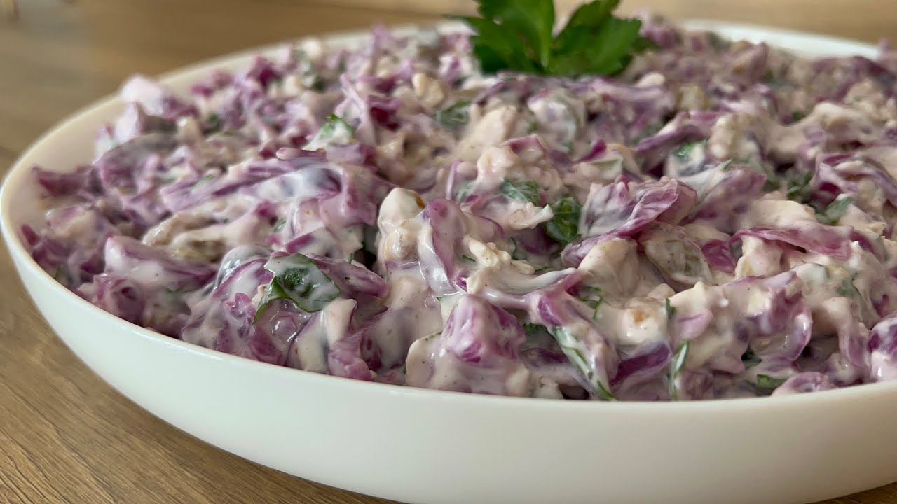 100 de 100 GARANTİ VERİYORUM❗️YEMELERE DOYAMAYACAKSINIZ❗️İNANILMAZ LEZZETLİ BİR SALATA  TARİFİ 💯👌