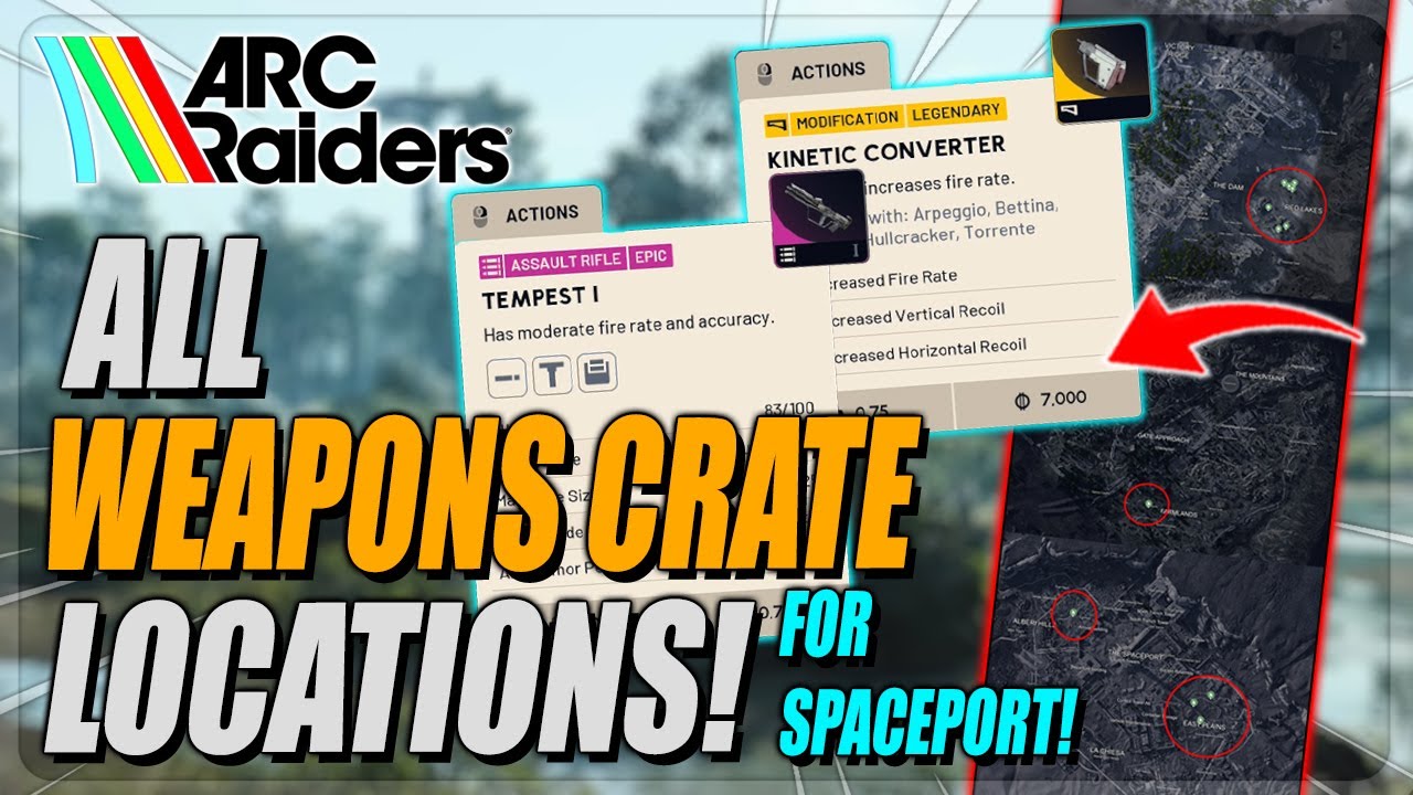 ARC Raiders - ALL Weapon Crate Locations On SpacePort!