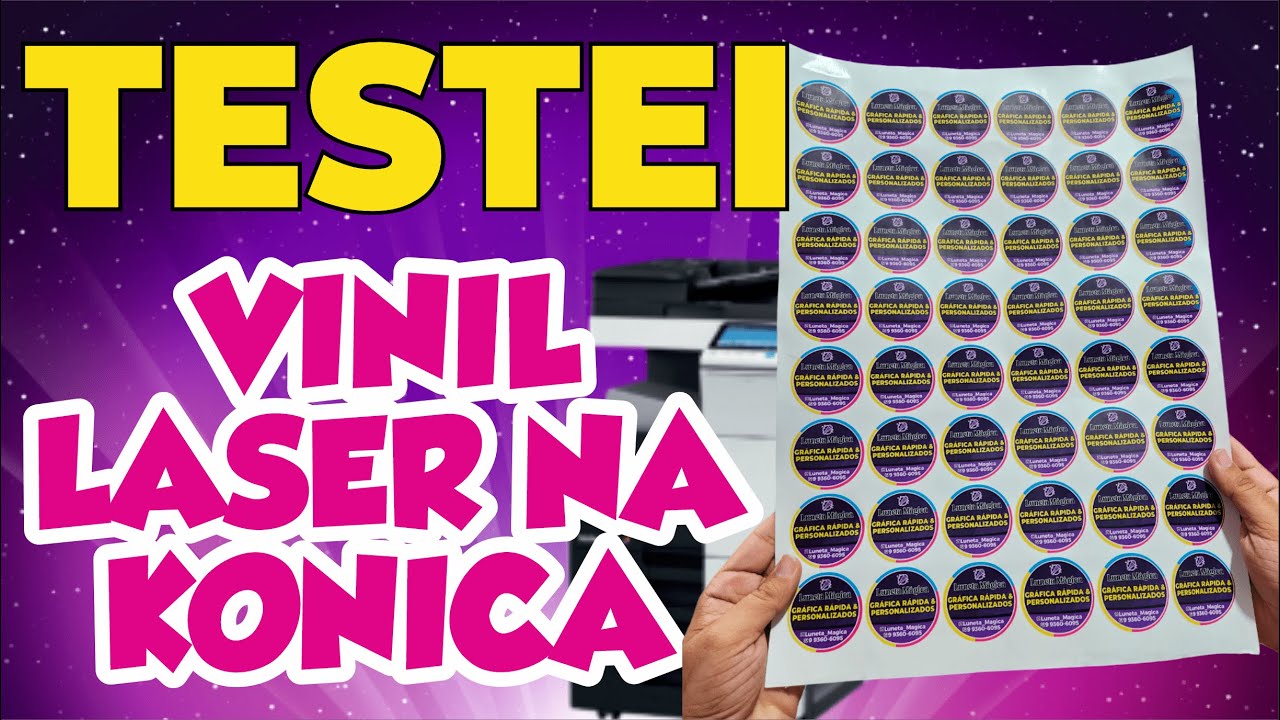 Vinil Super A3 impressão Laser - Teste de Fogo na Konica - Será que é bom mesmo?