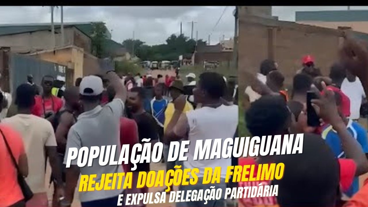 MILITANTES DA FRELIMO ENVERGONHADOS, PopulaRES de rejeitaM doações da Frelimo e expulsaM delegação p