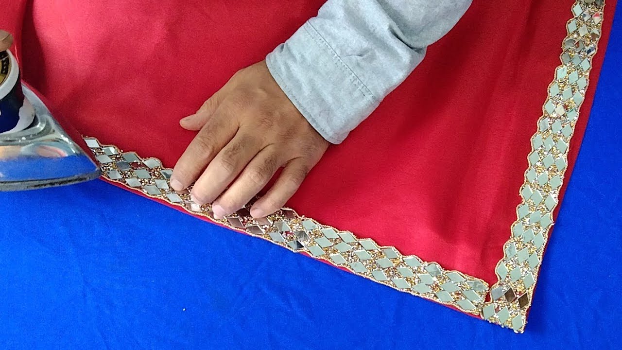 lace Lagane ka tarika||Daman par Lace lagane ka tarika|| Chak Daman par lace Lagane ka tarika||