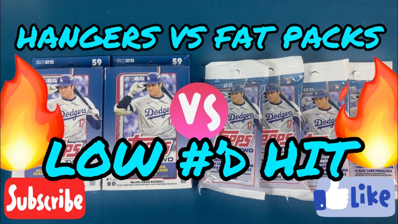 🔥 2025 Topps Series 2! HANGERS VS FAT PACKS! BIG HIT!! 💥 LOW #’d Are Hangers The Way To Go???