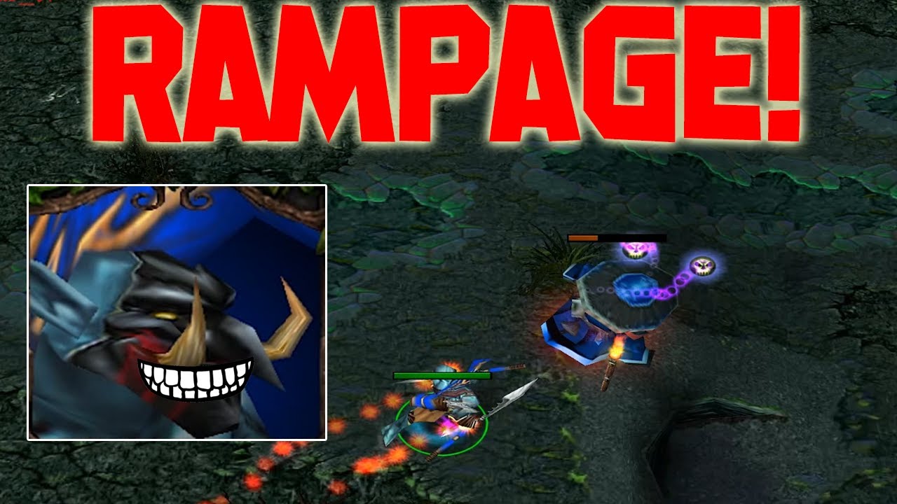 DOTA HUSKAR RAMPAGE! (DESTROY FOUNTAIN)