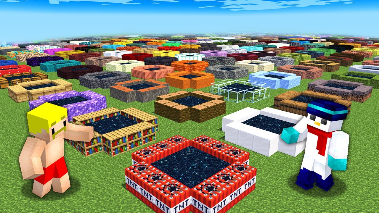 全てのブロックで異世界にいける世界でエンドラ討伐【マイクラ】