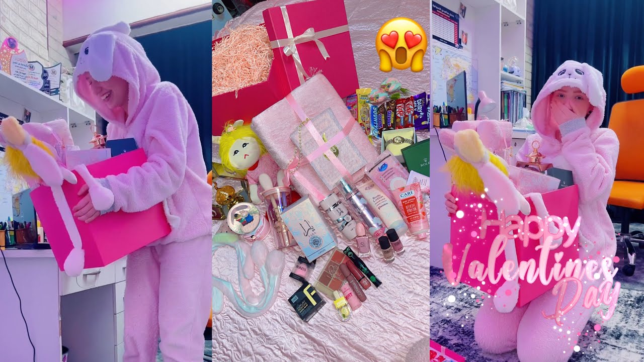 مفاجأة الفلانتاين 😭🩷 Happy Valentine’s Day 🫣