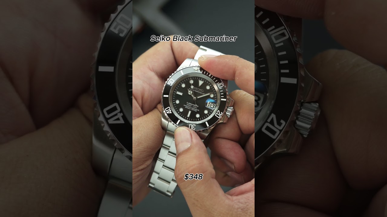 Submariner look. Seiko soul.👉 Would you wear this mod over the original?