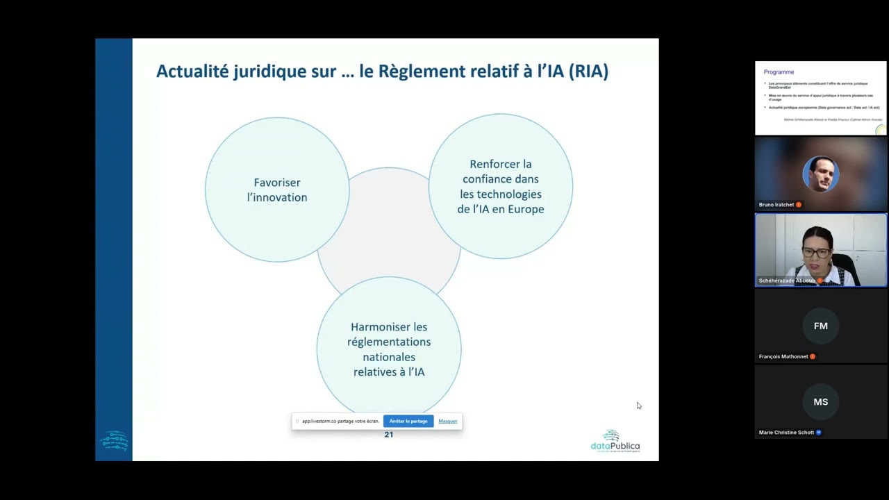 L'actualité juridique européenne (Data governance act/ Data act/ IA act)