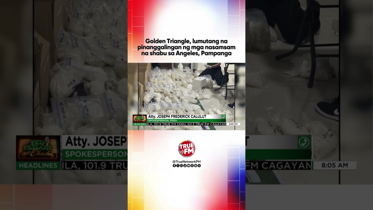 Golden Triangle, lumutang na pinanggalingan ng mga nasamsam na shabu sa Angeles, Pampanga