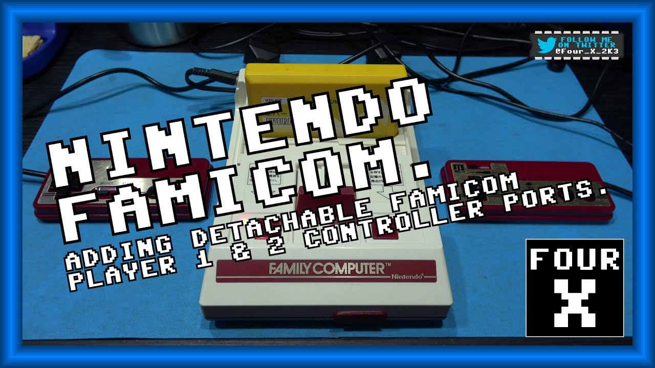 Nintendo Famicom - Adding Detachable Famicom Player 1 & 2 Controller Ports.