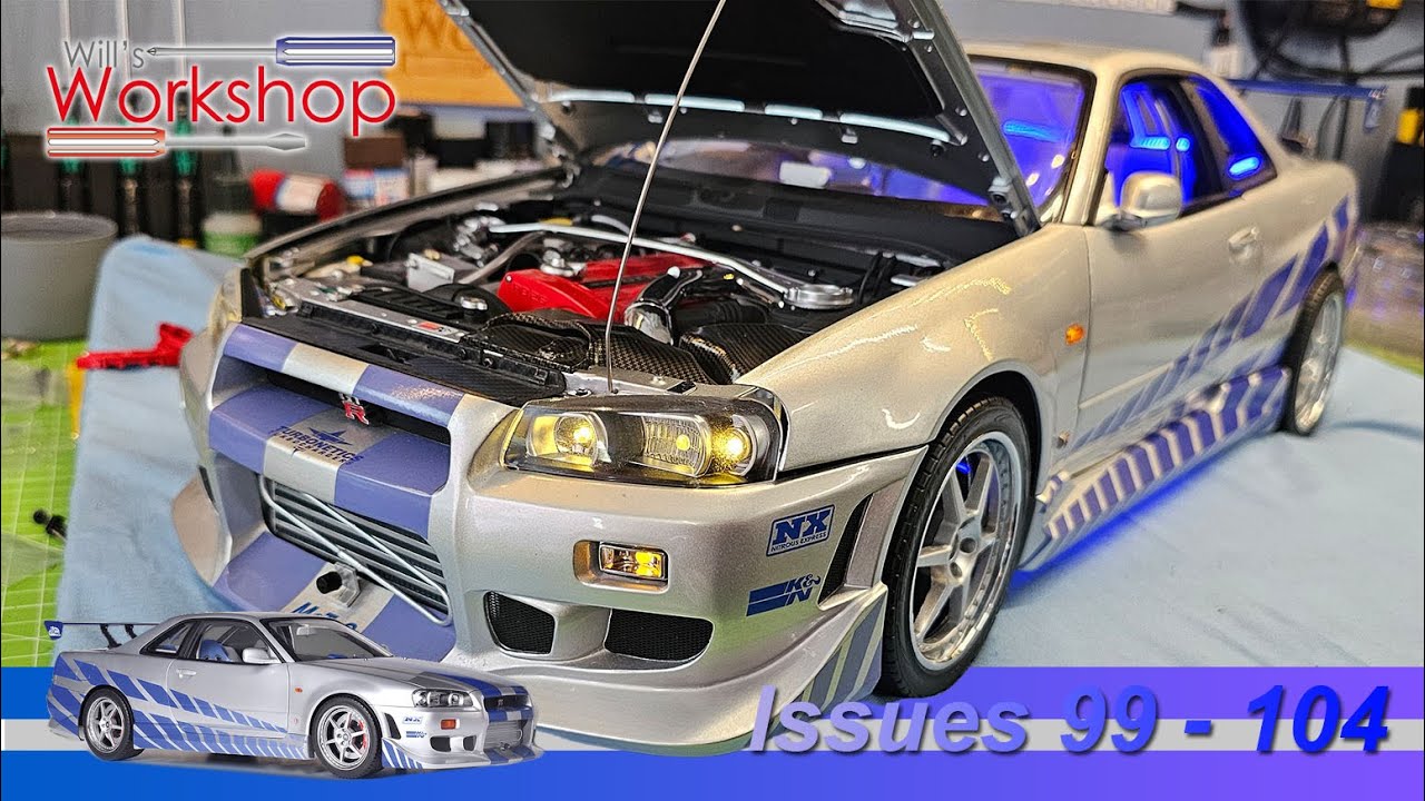Fast & Furious Nissan Skyline R34 Build | Fanhome Pack 19 (1:8 Scale, Issues 99 - 104)