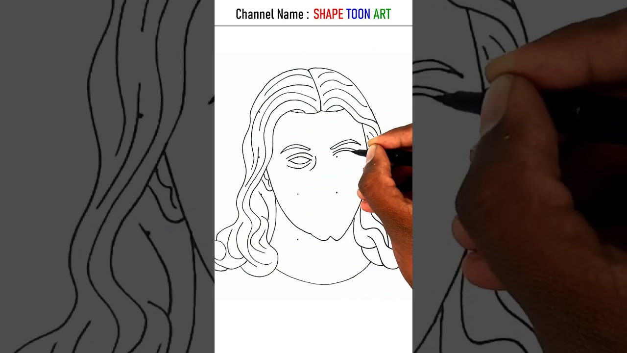 Jesus Christ drawing easy from dots - How to draw Lord Jesus drawing easy #shorts #lordjesus #easter