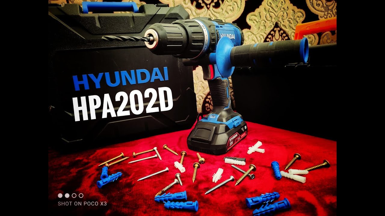 HYUNDAI HPA202D ŞARJLI DARBELİ MATKAP KUTU AÇILIMI
