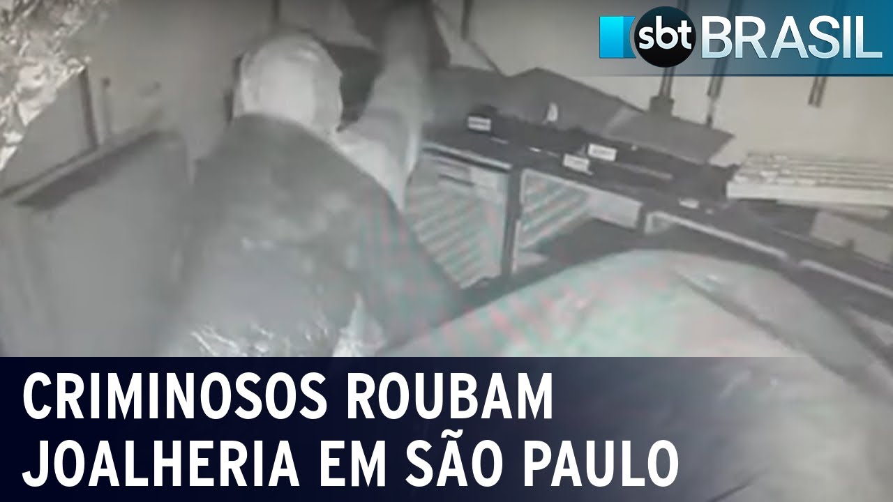 Criminosos roubam joalheria em SP e prejuízo ultrapassa R$ 4,7 milhões | SBT Brasil (09/05/22)