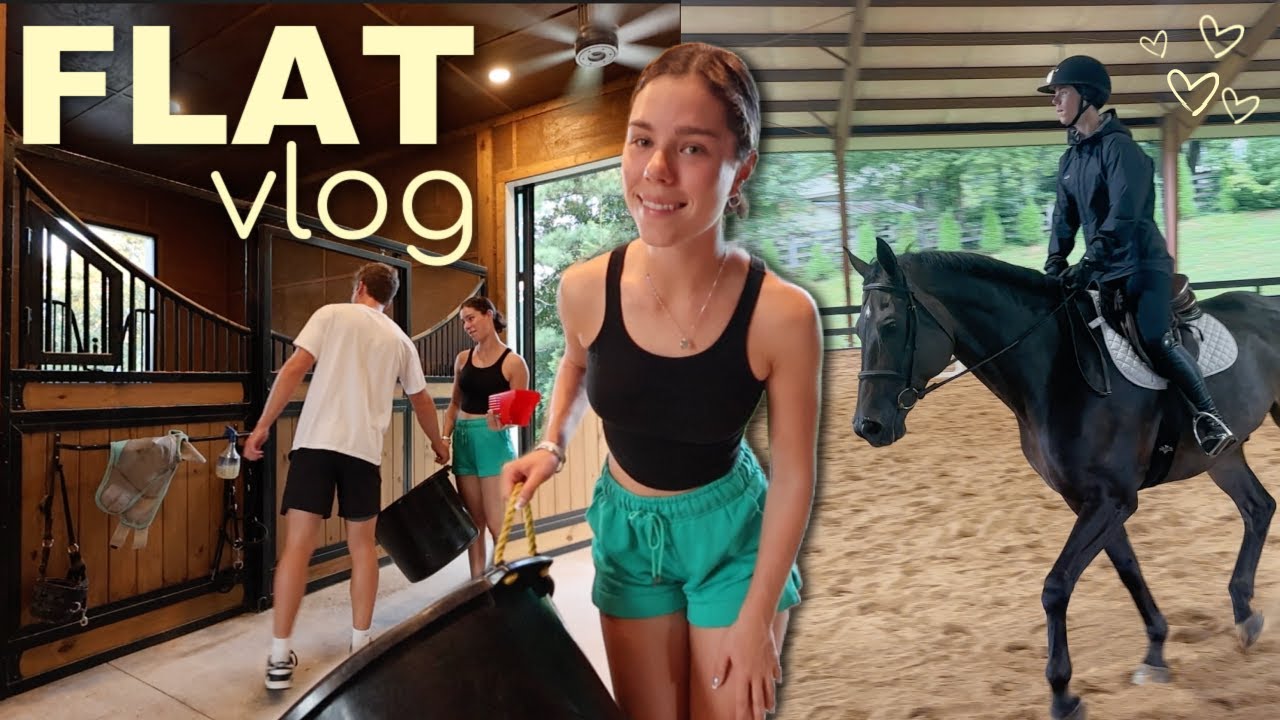 COZY BARN VLOG : flat lesson & weekly barn chores!