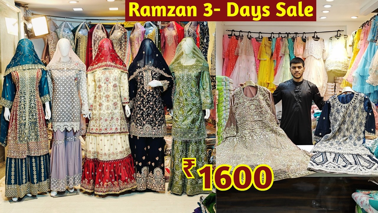 Ramzan Ka Bumper Sale ₹ 1600 Pakistani Readymade Gharara Palazzo Long Koti Sharara Bridalwear