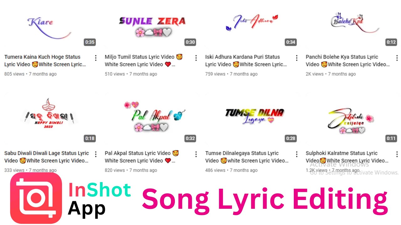 InShot App Song Lyrics Video Editing || Lyric Video kaise banayen || InShot App tutorial in Hindi