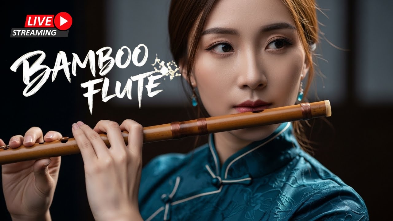Healing Bamboo Flute LIVE 🍃 Soft Instrumental for Relaxation & Study 疗愈竹笛直播｜学习与放松