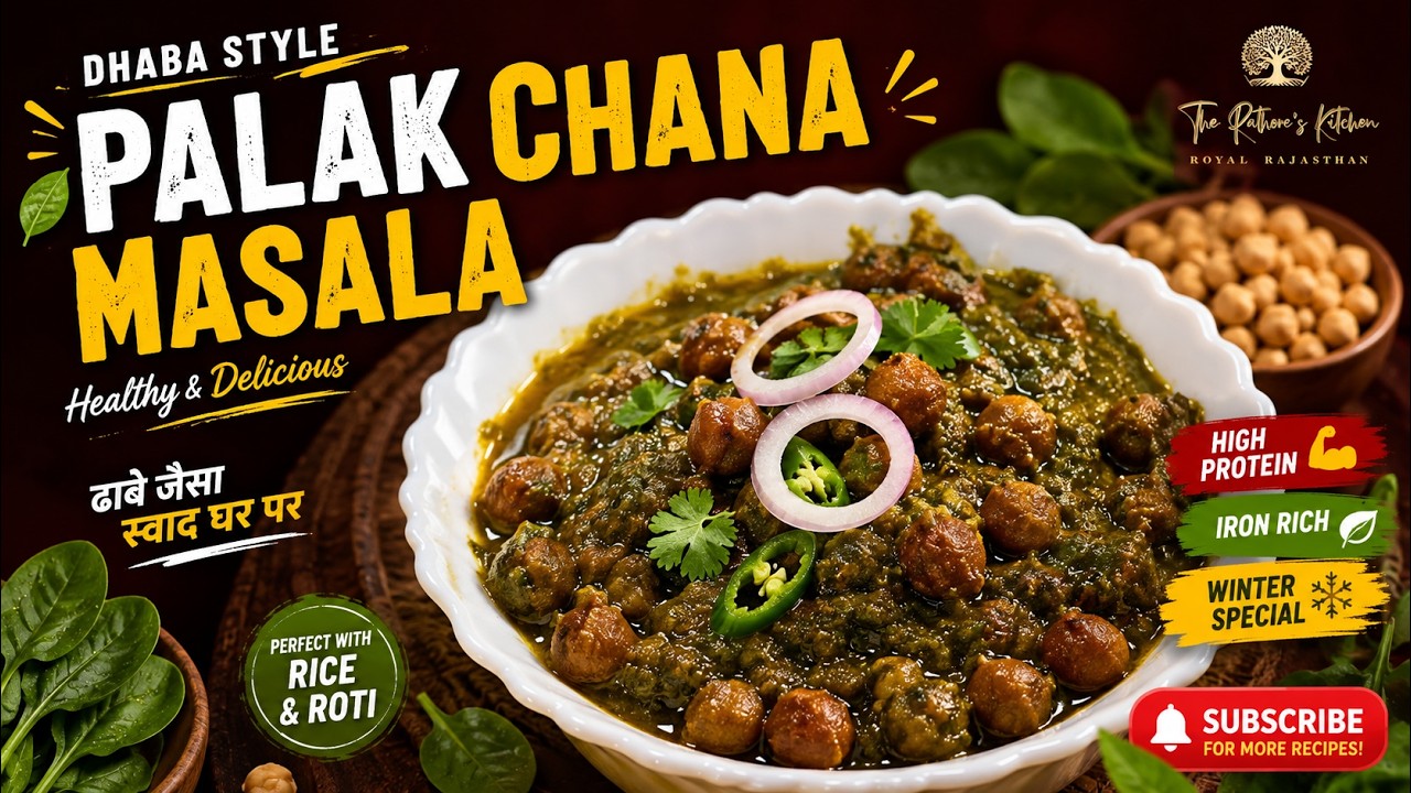 Palak Chana Masala  Dhaba Style| पालक चना रेसिपी | Chana Palak Recipe | #palakrecipe  #palak
