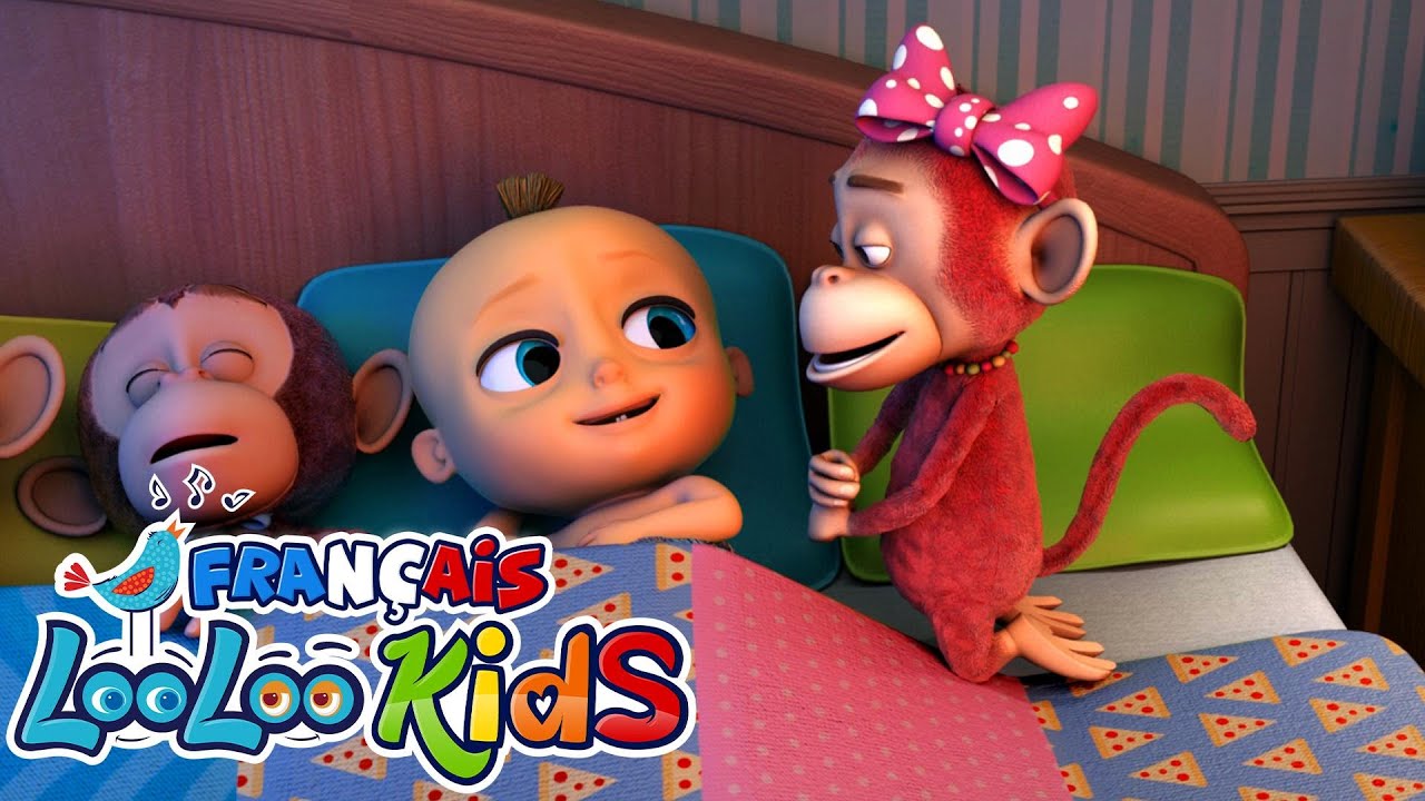 Dix au lit - Chansons &agrave; gestes pour b&eacute;b&eacute; - Comptines B&eacute;b&eacute; - LooLoo Kids Fran&ccedil;ais
