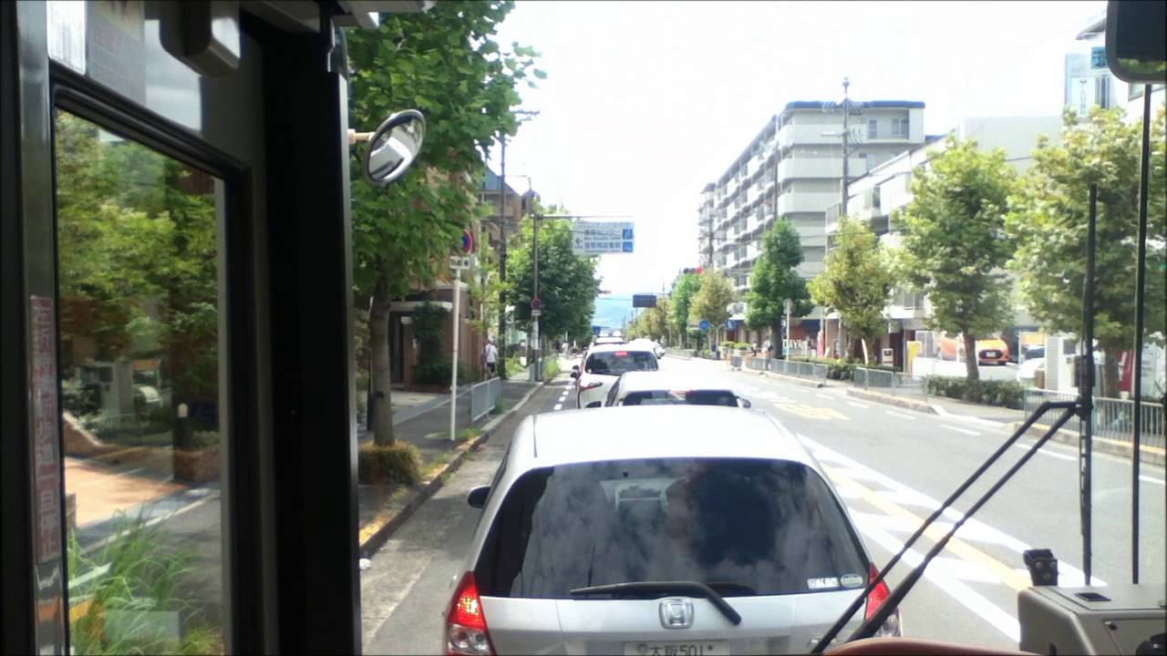 【前面展望】阪急バス豊中市内線41・25系統 千里中央→北緑丘団地→豊中→阪急曽根→旭ヶ丘→桃山台駅前