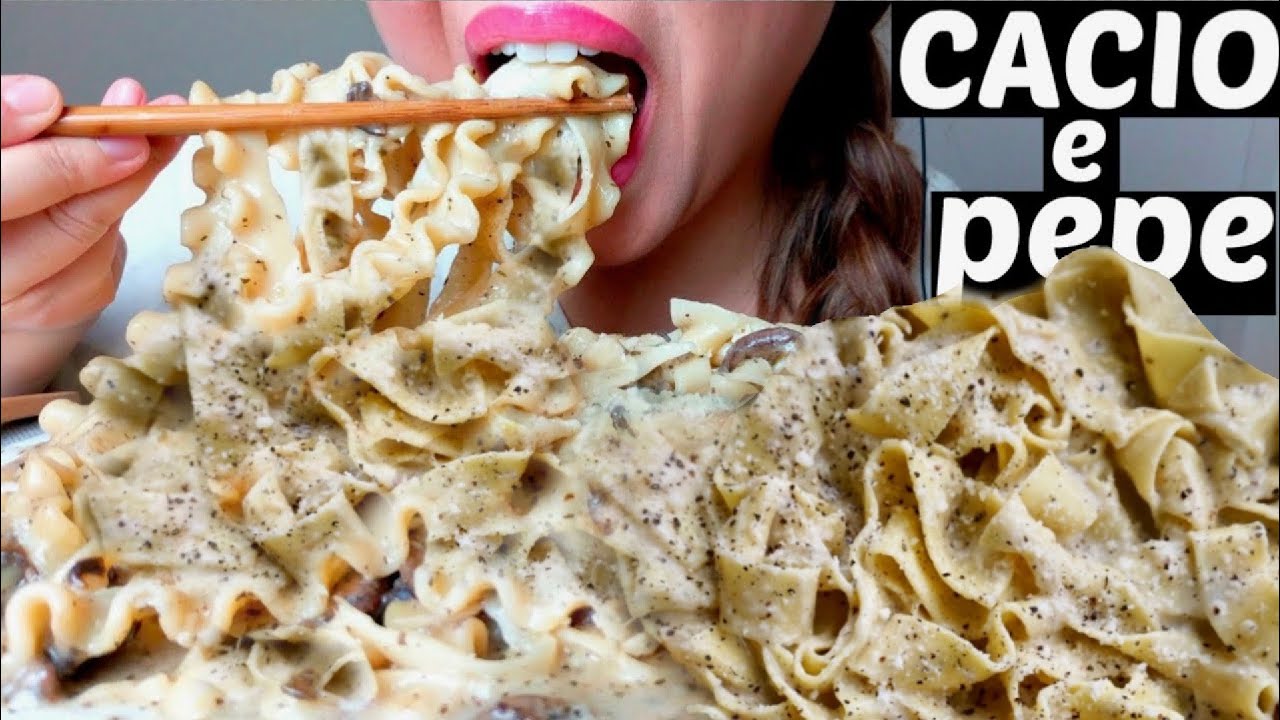 ASMR Cheesy Lasagna Mafaldine Pasta Noodles (+recipe) + Cacio e pepe 먹방 *No Talking* suellASMR