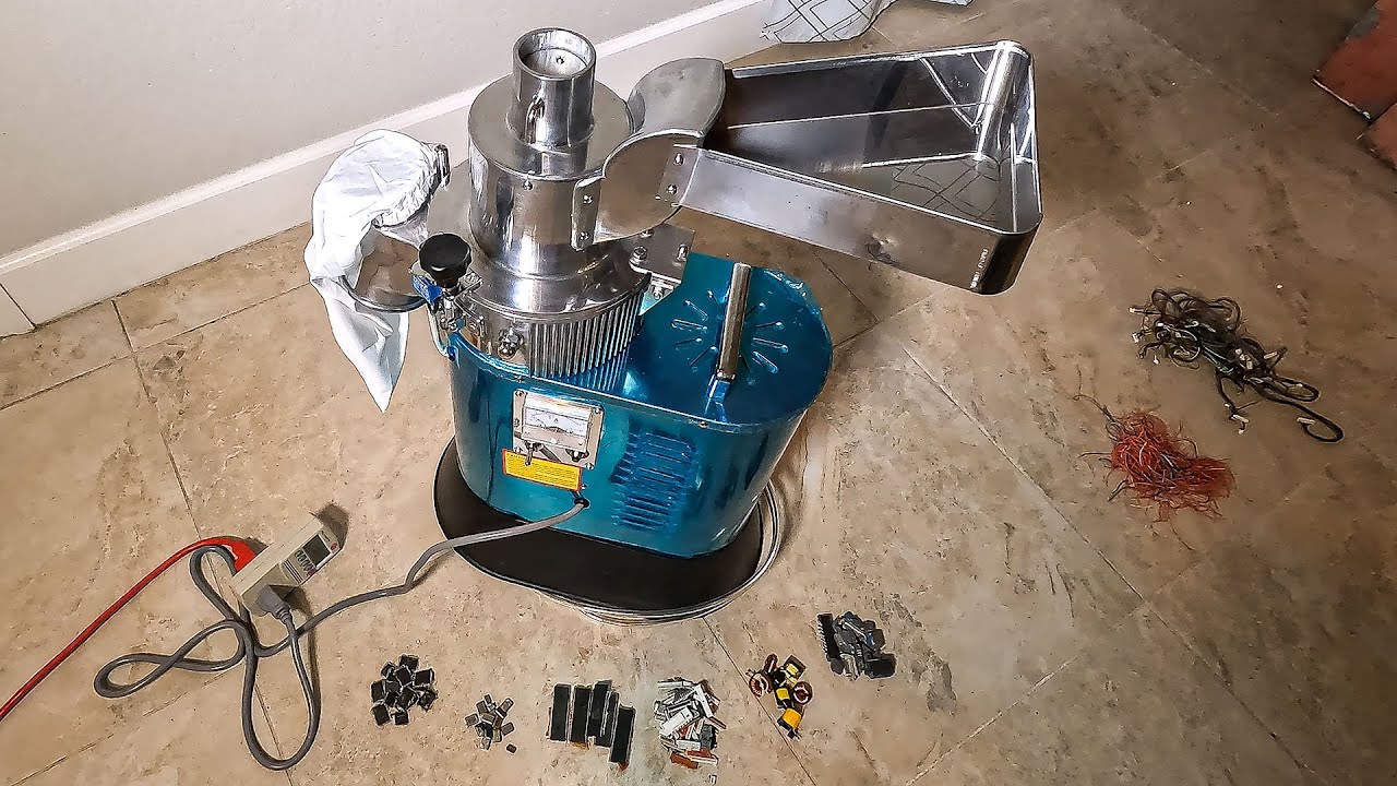 DF-40S Hammer Mill Pulverizer Unboxing & Testing on PCB Components for Gold Recovery