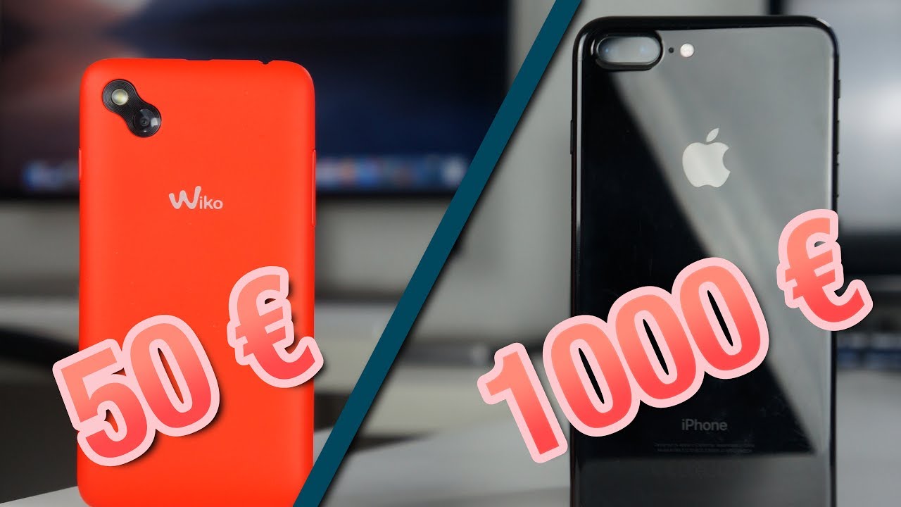 Wiko (50€) VS iPhone (1 000€)