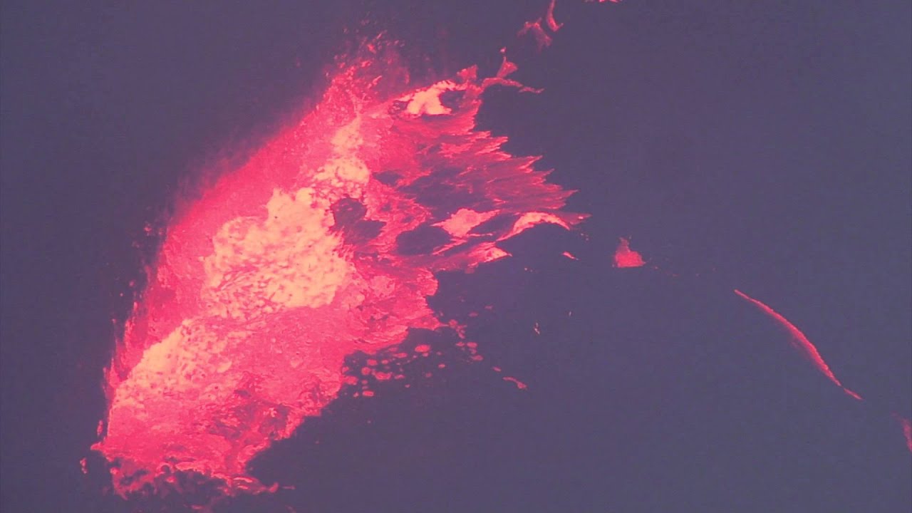 Lava Lake Spattering at Halema'uma'u Crater
